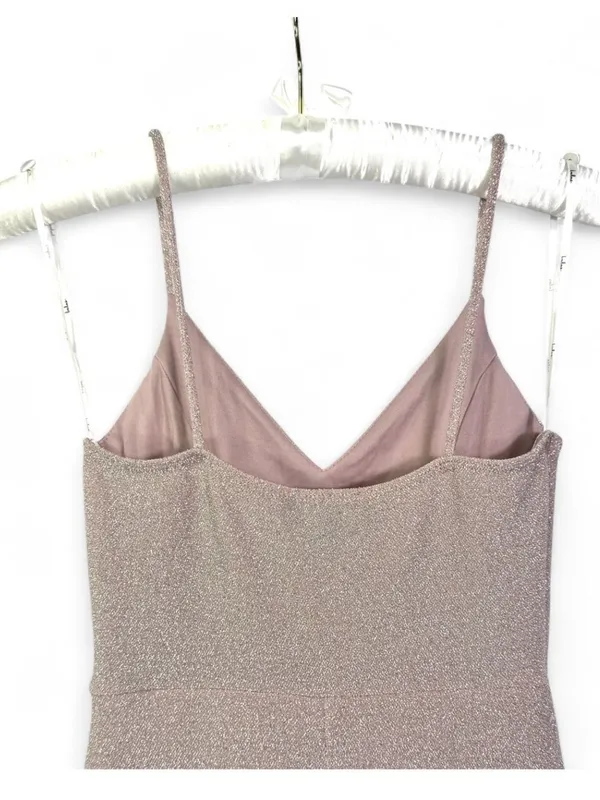 LULUS Women’s Forever Your Girl Metallic Blush Pink Bodycon Mini Dress Size M - Image 12
