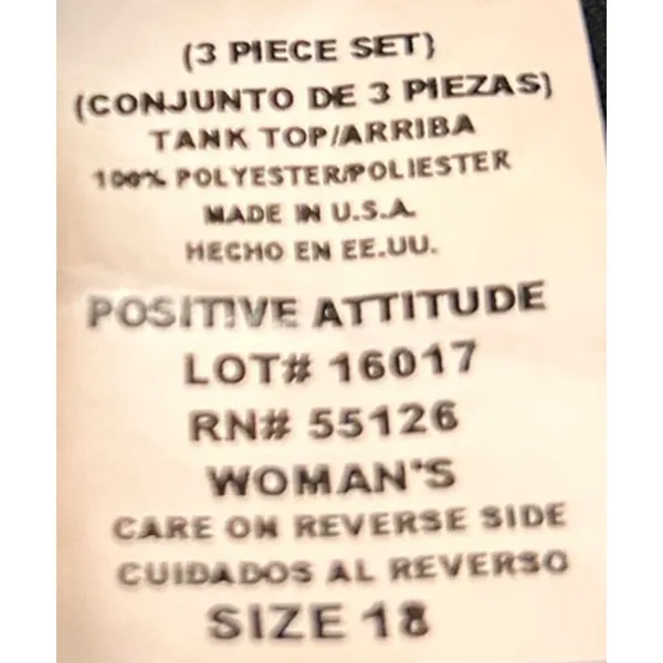Positive Attitude Women's Black Lace/Mesh Long Sleeve Blouse Tan Tank Size‎ 18 - Image 6