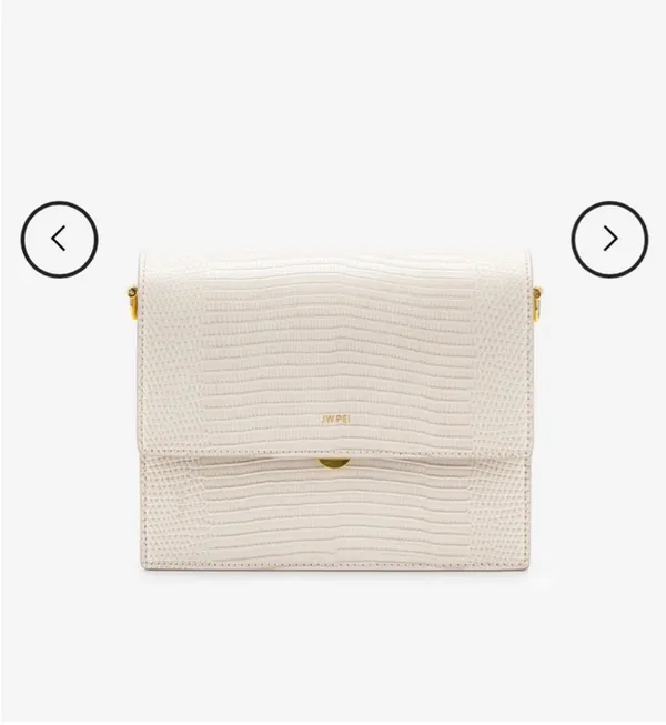 JW PEI Flag Bag in Ivory Lizard - Image 2