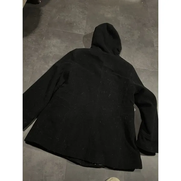 Womens Forecaster Sport Zip Parka Coat 14 Black Lined REAL FUR‎ Hood - Image 3