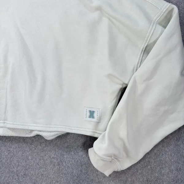 Savage Fenty Cropped Hoodie Sweatshirt Womens Large Light Green Cozy Lounge - Image 2