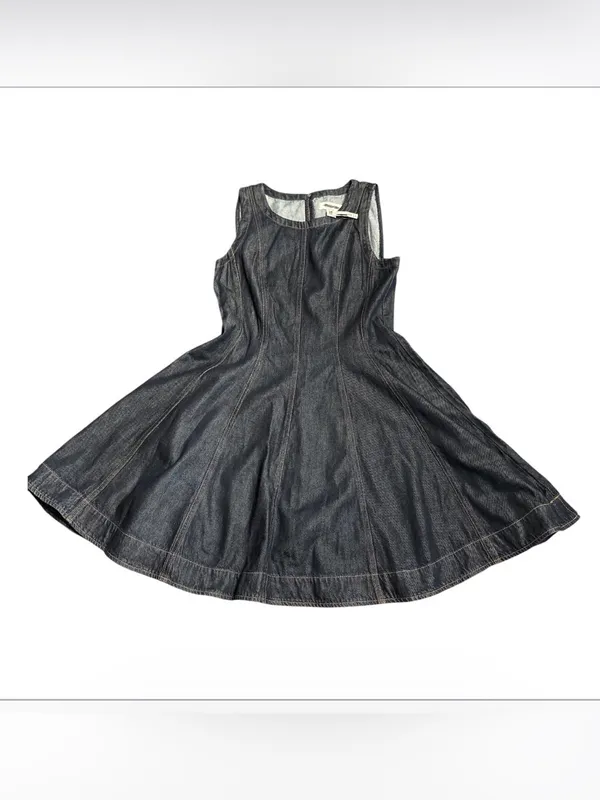 Madewell Airy Denim Circle Mini Dress in Rinse Wash NZ106 Size M NWT - Image 5
