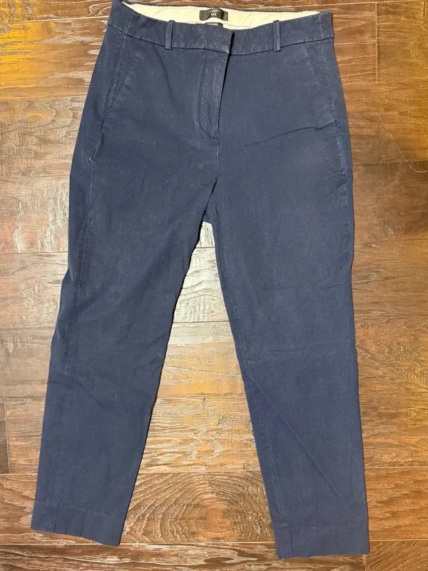 J.Crew 365 High-Rise Cameron Pants Size 6 Navy Blue Slim Ankle Trousers - Image 2