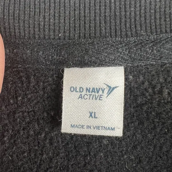Old Navy Active XL Sweatshirt Loose‎ Dolman Sleeve Drawstring Hem Black Jack - Image 7