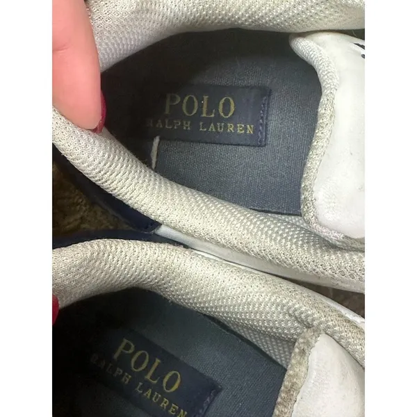 Polo By Ralph Lauren Quilton Bear Classic White Lace Up Low Top Sneakers Size 6 - Image 7