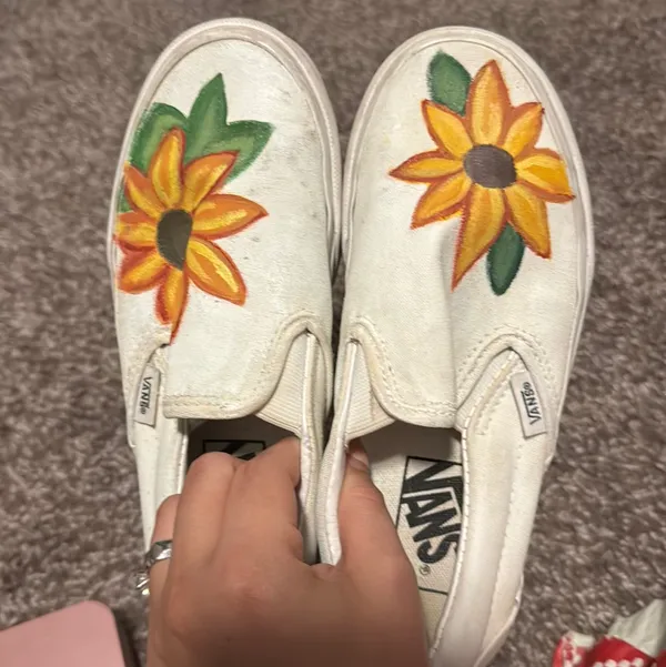 Vans White Slip On - Image 3