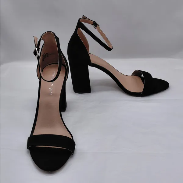 Madden Girl Dress Sandal Womens 10M Black Strappy Block Heel Shoes Wedding Party - Image 4