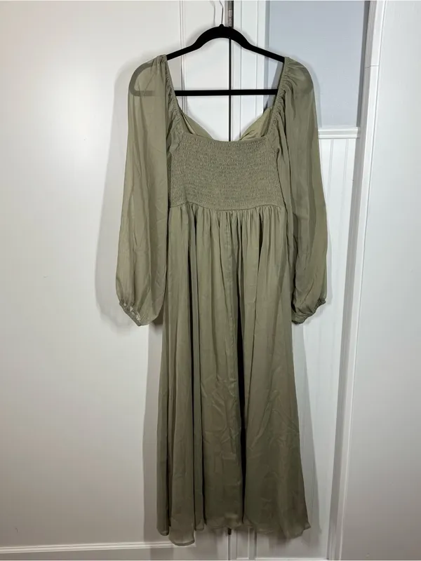 Baltic born Dione midi dress dusty Olive green size medium‎ nwt wedding event - Image 6