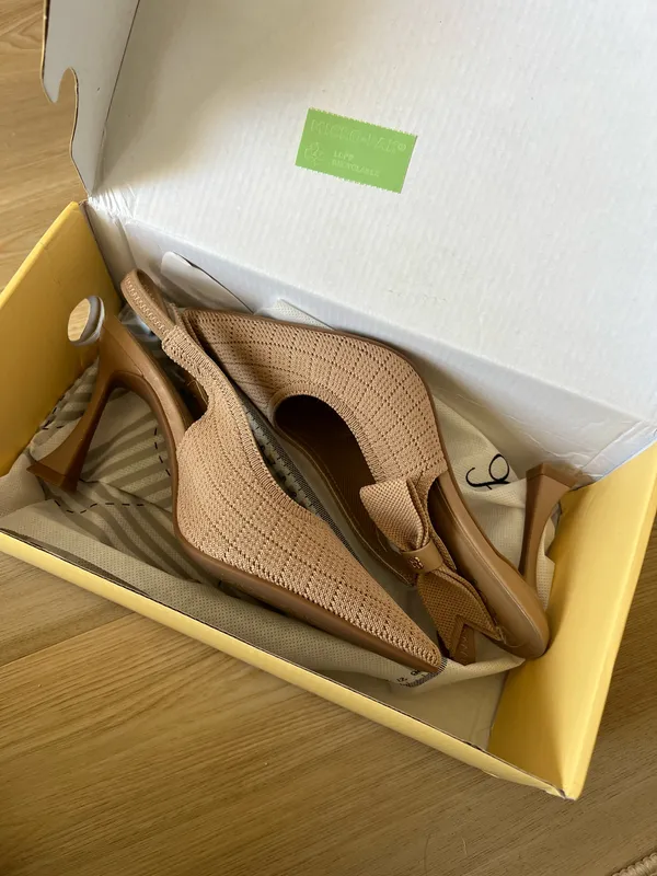 COSY ISLAND EverLush Bowknot Pointed Toe Heeled Slingback Apricot - Image 8