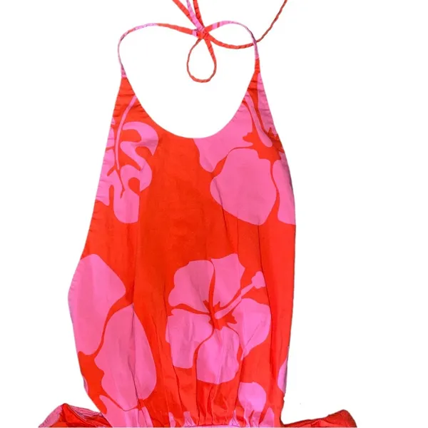 Staud Georgia Halter Neck Floral Print Romper - Image 6