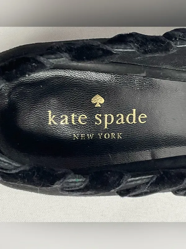 Kate Spade Ruffle Bow Flats Sz 8.5 Shoes Kalani Suede Pointed Toe - Image 4