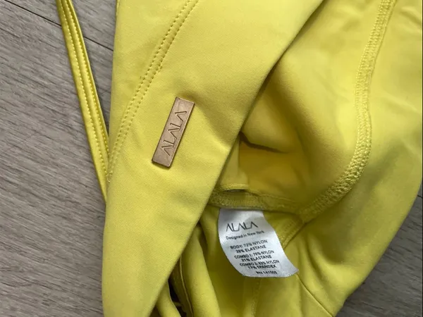 Alala Bright Yellow Strappy Sports Bralette - Image 3