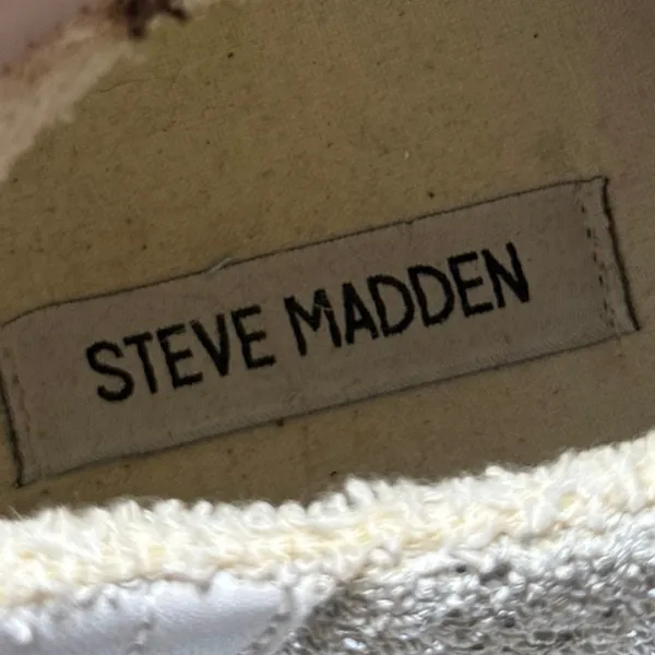 Steve Madden Womens White 2 Star Glitter Low Top Platform Sneakers Shoes Size 41 - Image 6