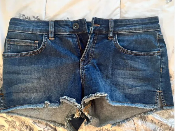 Vans Distressed Dark Blue Denim Cutoff Shorts - Women's - Image 3