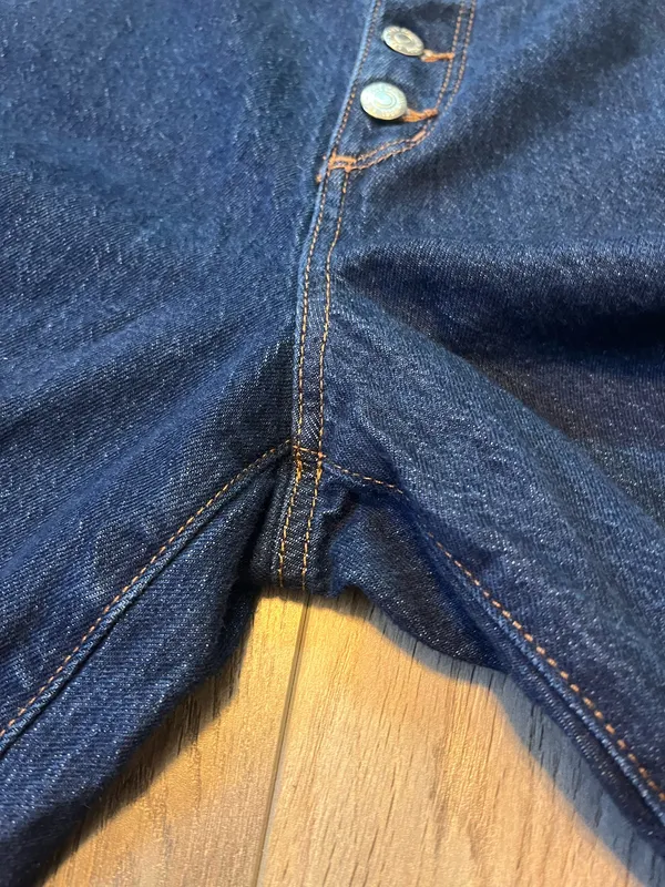 Loft Cuffed High Rise Wide Leg Jeans in Rinse Wash - Image 5