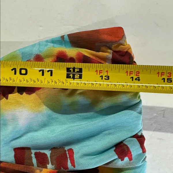 Boston Proper Multicolor Tie-Dye halter Maxi Dress M Y2K beach vacation resort - Image 11
