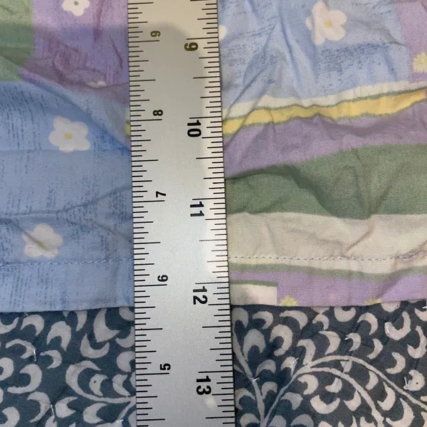 Secret Treasures Pajama Shorts Women Y2K Lounge Sleep Purple Blue Pastel Patchwork Cottagecore M - Image 6