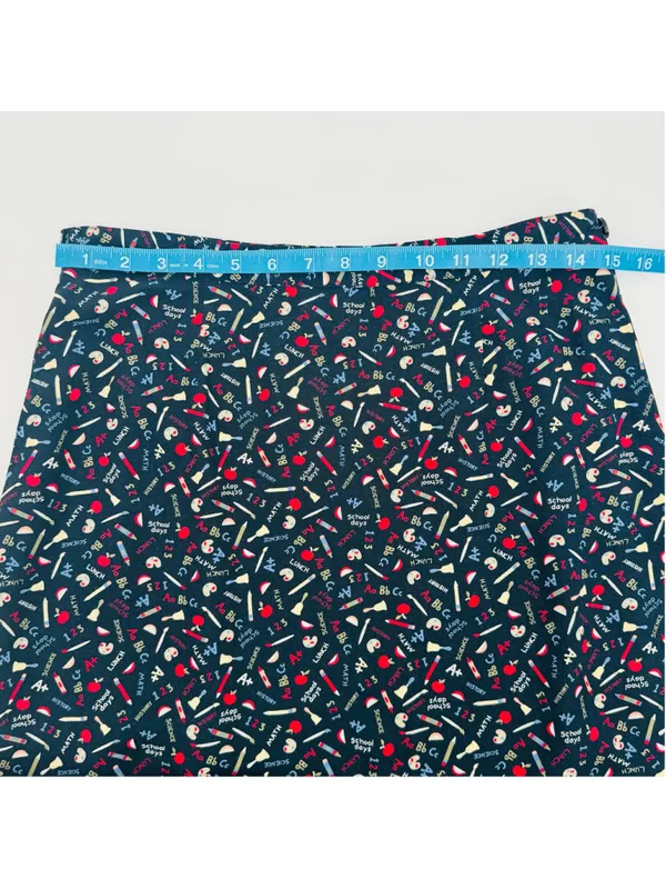 Vintage Christopher & Banks School Print Midi Skirt, Size 8, Teacher - Image 7