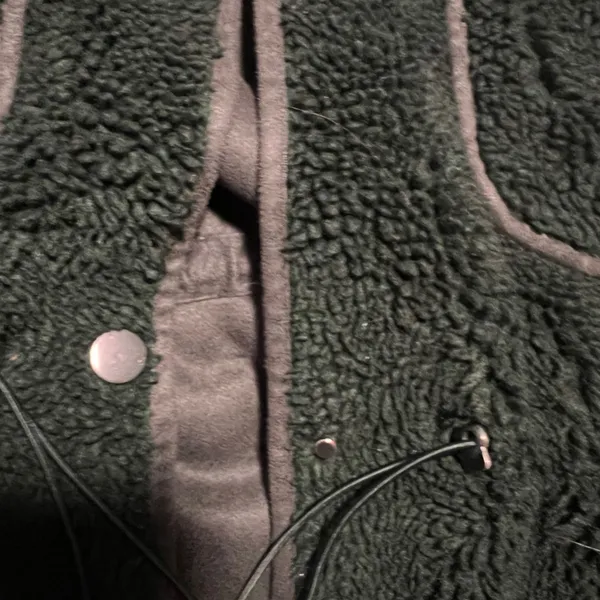 Anthropologie $128 Hunter Green Warm Cozy Cinched Faux Shearling‎ Vest Fall - Image 8
