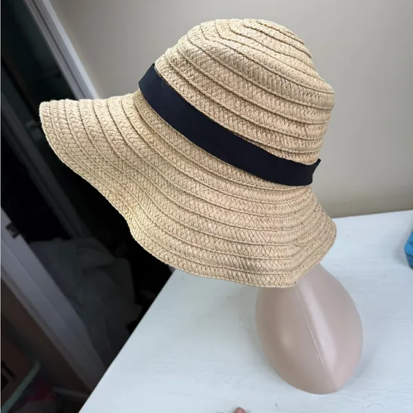 Madewell Packable Braided Straw Hat Summer Beach Travel Vacation Sz M/L - Image 15