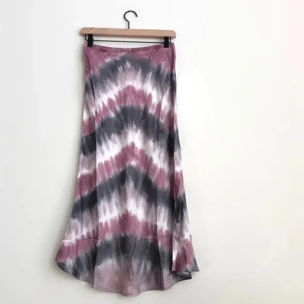 Young Fabulous & Broke Purple Tie Dye Satin Midi Slip Skirt Sz MED NWT Felicity - Image 3