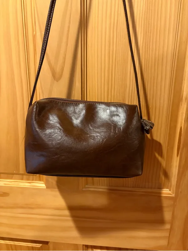 Weather Point the American Original Vntg dark brown leather shoulder/crossbody - Image 2