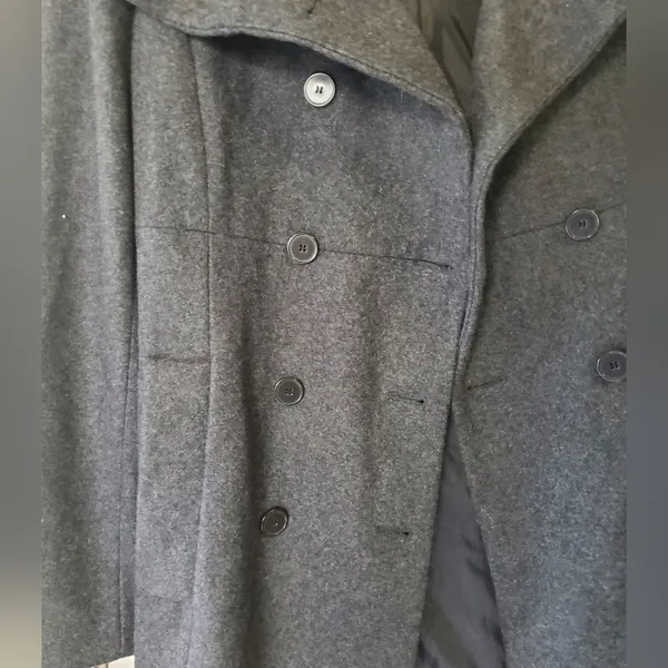 Women's Zara Basic Wool Blend Pea Coat - Image 2