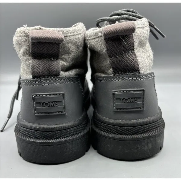 TOMS‎ Cordova Castlerock Women’s Ankle Boots Sz 7.5 Wool Leather Waterproof - Image 3