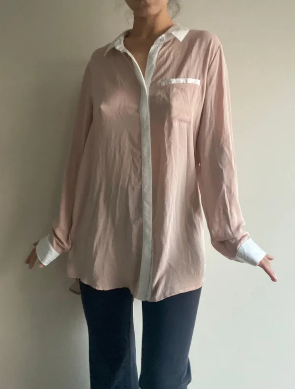 Pastel Pink & White Blouse - Image 5