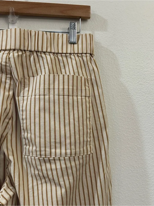 Everlane The Easy Pant in Canvas Gold Stripe Size 8 - Image 7