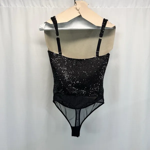 Intimately Free People Corset S Sparks Fly Shimmery Sequin Bodysuit Rocker Glam - Image 4
