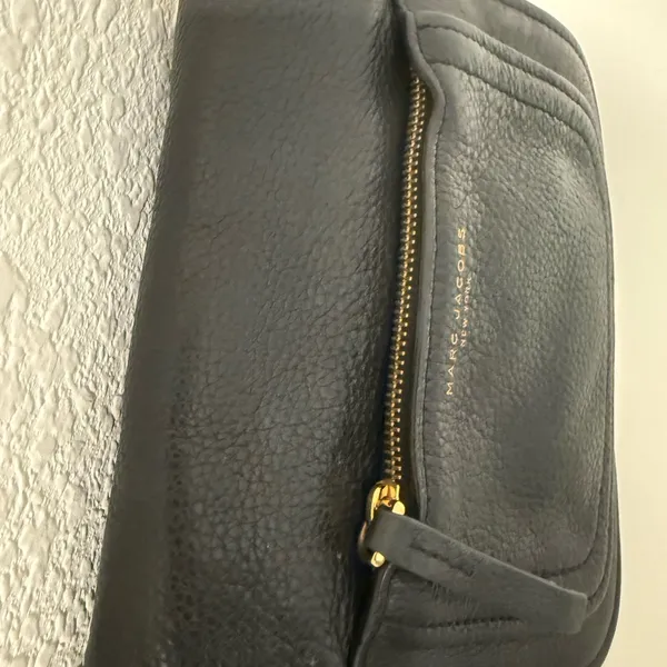 Marc Jacobs Empire City Crossbody Saddle Bag Black Pebbled Leather - Image 9