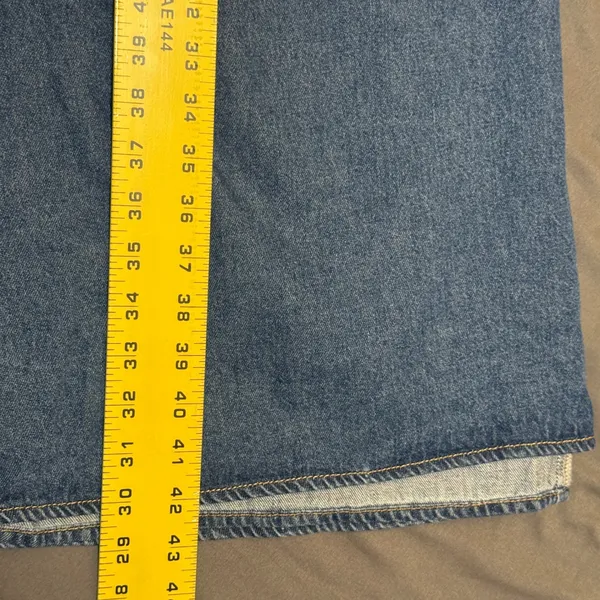 Commense Sweetheart Collar Denim Midi Dress - Image 4