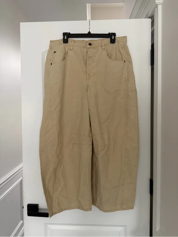 We The Free Free People Good Luck Barrel Leg Pants - Image 3