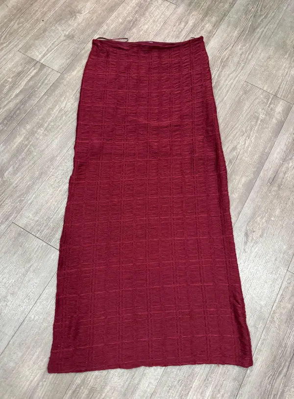 Topshop Deep Red Maxi Skirt - Image 5