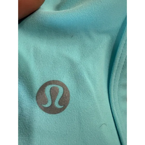 Lululemon Women Turquoise Blue Racerback High Neck Shelf Bra Tank Top 4033 - Image 5