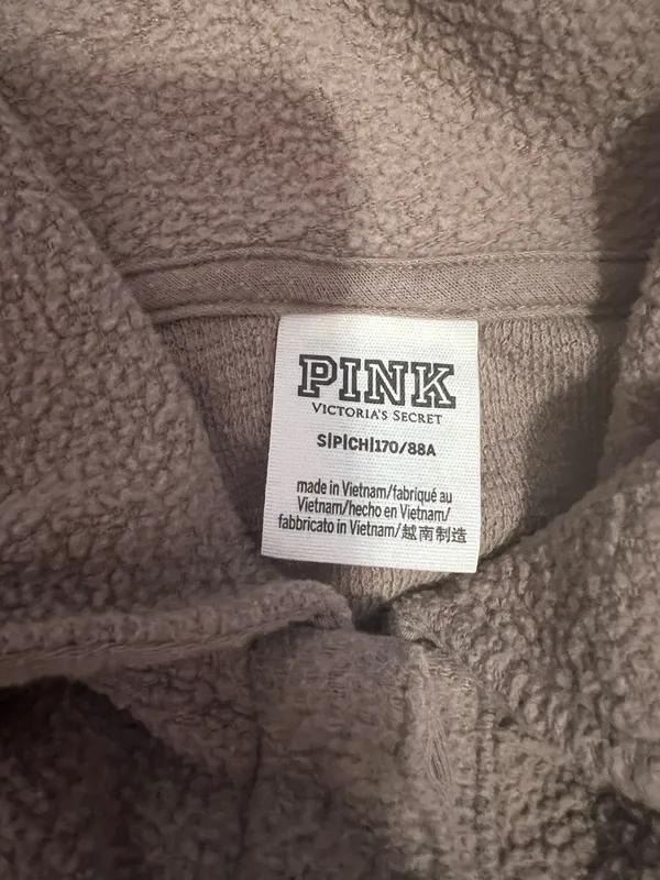 Victoria’s Secret PINK Neutral Beige Teddy Bear 🧸 Tracksuit Set Womens Small - Image 4