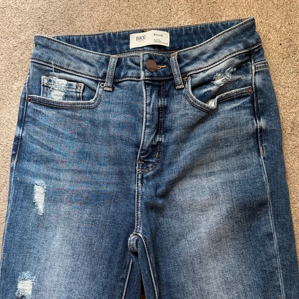 Woman’s BKE Billie Slim Fit Cropped Straight High Rise Stretch Jeans Size 27X28 - Image 2