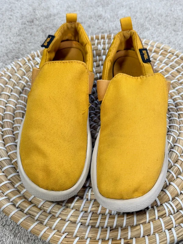 Teva Women’s Voya Slip On Shoes Flat Lightweight in Yellow Sunflower 7 - Image 2