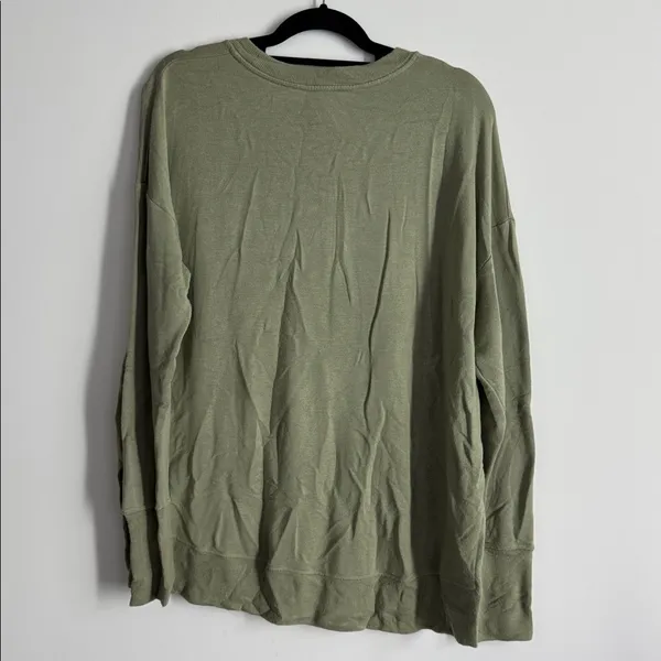 Athleta Olive Crew Neck Sweatshirt Size L - Image 6