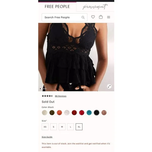 FREE PEOPLE Adella Cami, Size Large, New with Tag MSRP $68 - Image 7