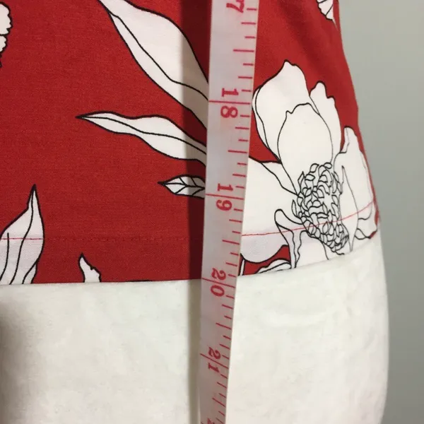 Express NWOT Red White Floral Smocked Halter Top - Image 7