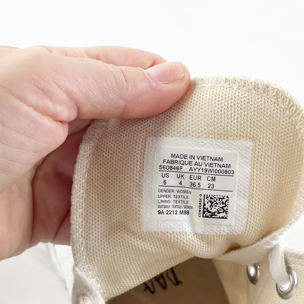 Converse Chuck Taylor High Top Lace Up Platform Sneakers White 6 - Image 10