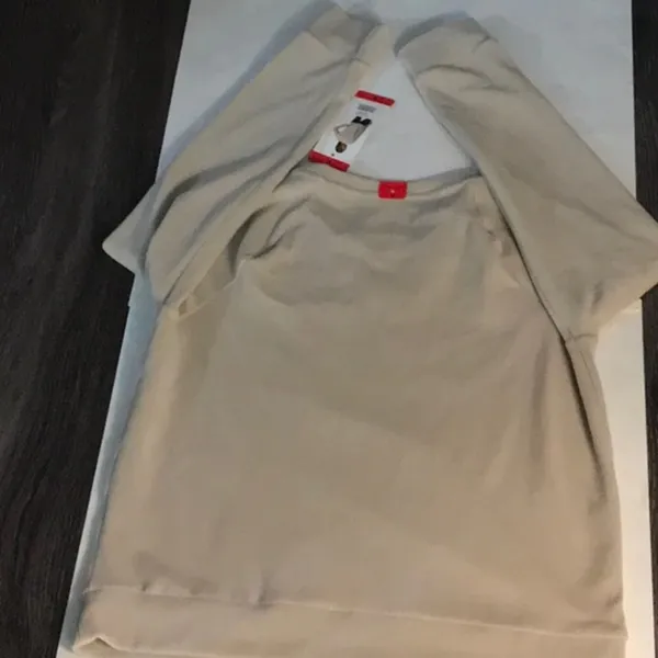 Marc New York Andrew Marc Crewneck Beige Sweater M Academia Cabincore Preppy NEW - Image 4