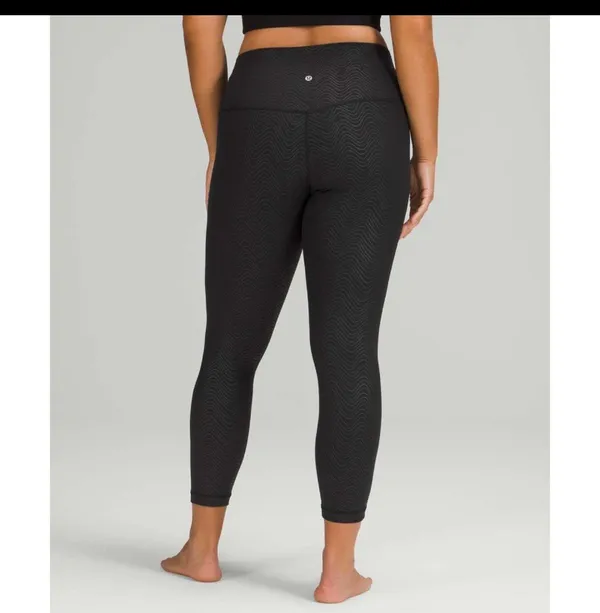Lululemon Align High-Rise Pant Size 18 Aqueous Emboss Black 28" NWT - Image 3