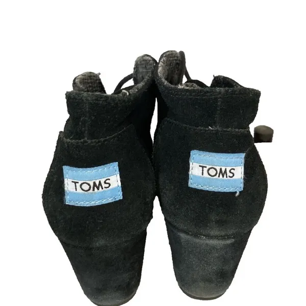 Toms Black Suede Ankle Booties - Image 3