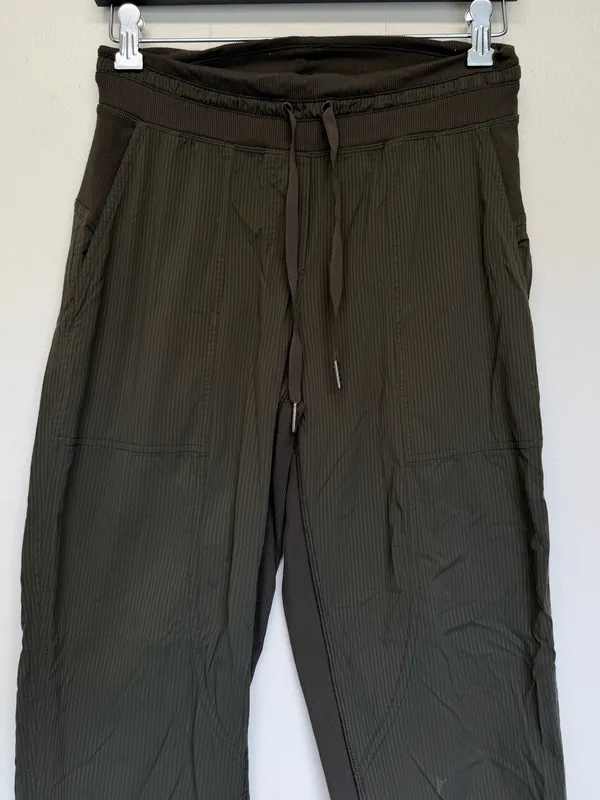 LULULEMON Dance Studio Mid-Rise Cropped Pant Dark Olive Green 4 - Image 4