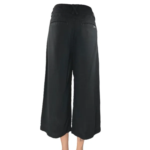 7 For All Mankind Women's Black Wide Leg High Rise Trousers Denim Jeans Pants 28 - Image 3