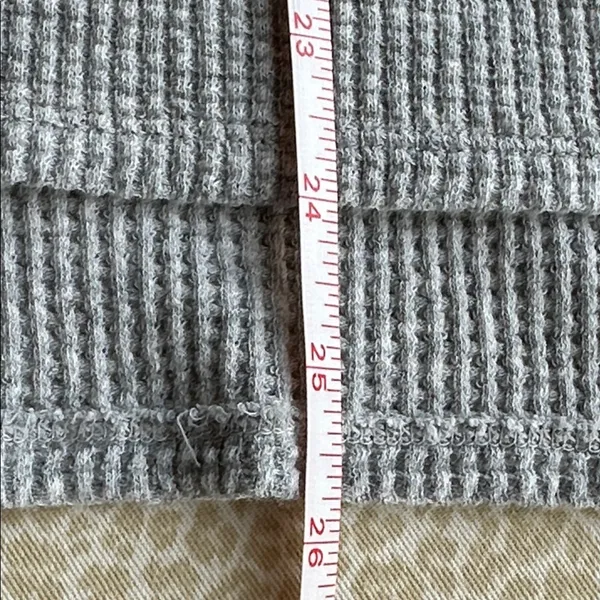 OFFLINE by Aerie Gray Waffle Knit Henley Long Sleeve Shirt S - Image 12