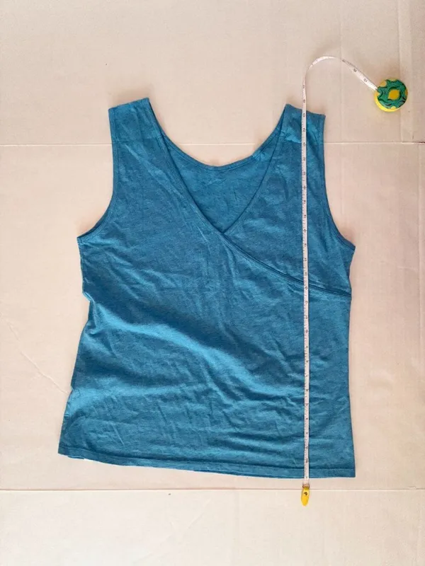 Leena & Lu GOTS Organic Pima Cotton Tank & Shorts Pajama Set - XL - Turquoise - Image 8
